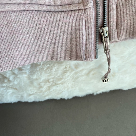SOLD!! 💔 Lululemon Heathered Mink Berry Scuba Hoodie Full Zip Cotton Fleece - Picture 15 of 16